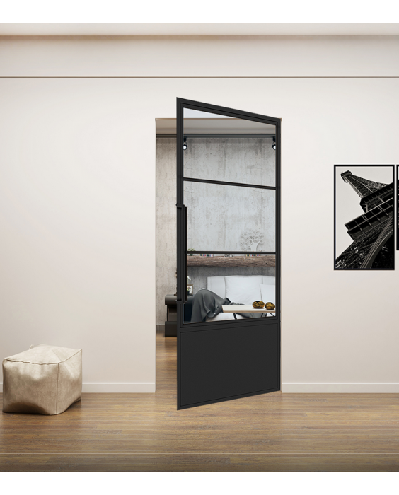 Porte interieure sur mesure facile a commander Caisses en Bois